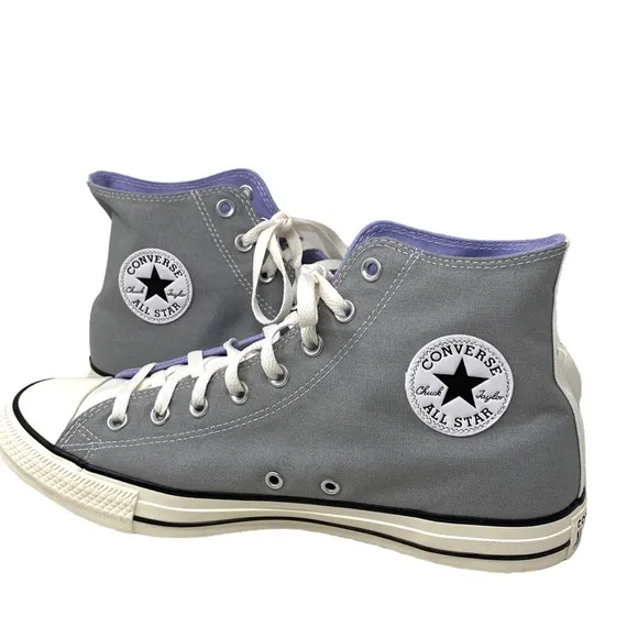 Converse Chuck Taylor Shoe High Top Gray Violet Canvas Men's Custom 152620C-WWVW
