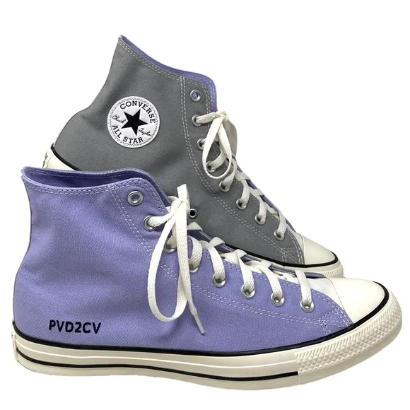 Converse Chuck Taylor Shoe High Top Gray Violet Canvas Men's Custom 152620C-WWVW