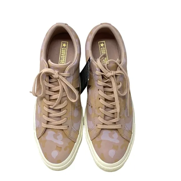Converse One Star OX Shoes Low Top Leather Ivory Pink Men Size Sneakers 159705C