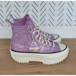 ⭐Converse Run Star Hike Hi Mens Shoes Size 6 Purple Glitter Platform A10096C New