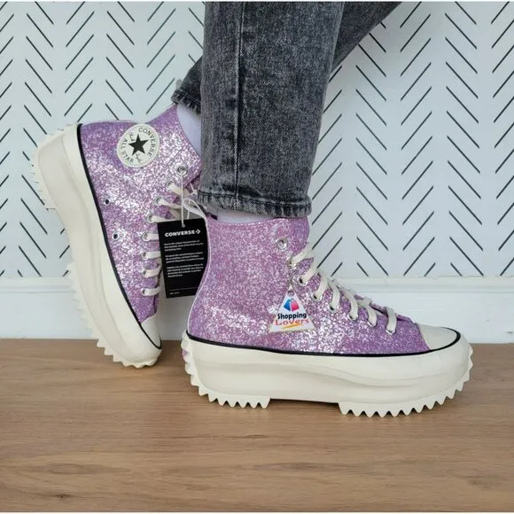⭐Converse Run Star Hike Platform Glitter Sz 6 Women's Shoes Purple A10096C New