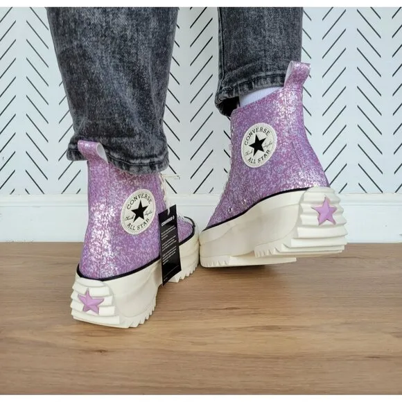 ⭐Converse Run Star Hike Platform Glitter Sz 6 Women's Shoes Purple A10096C New