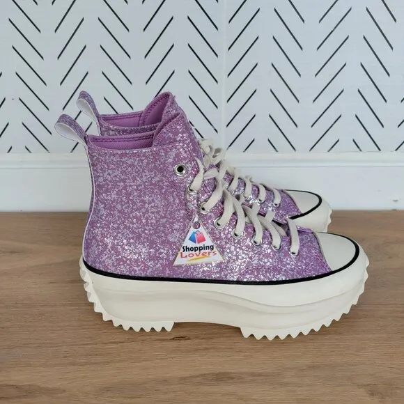 ⭐Converse Run Star Hike Platform Glitter Sz 6 Women's Shoes Purple A10096C New