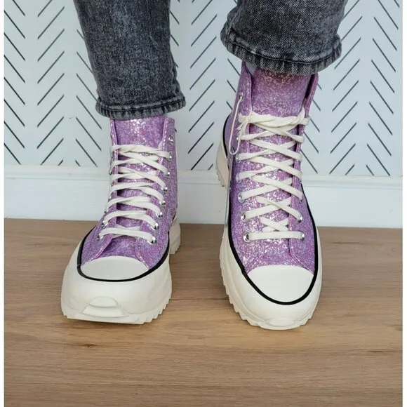 ⭐Converse Run Star Hike Platform Glitter Sz 6 Women's Shoes Purple A10096C New