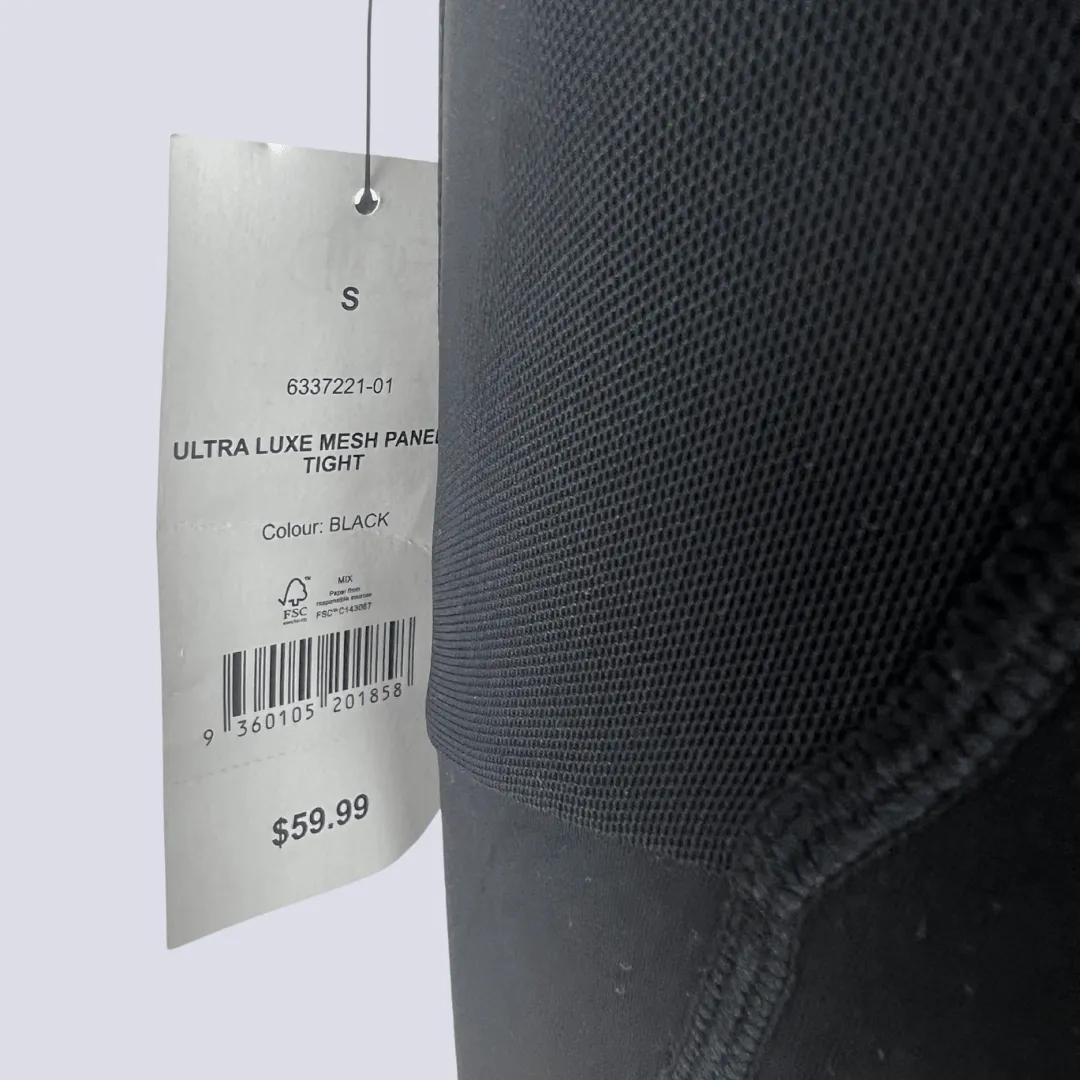 Cotton On Ultra Luxe Mesh Panel 7/8 Tight Black Small
