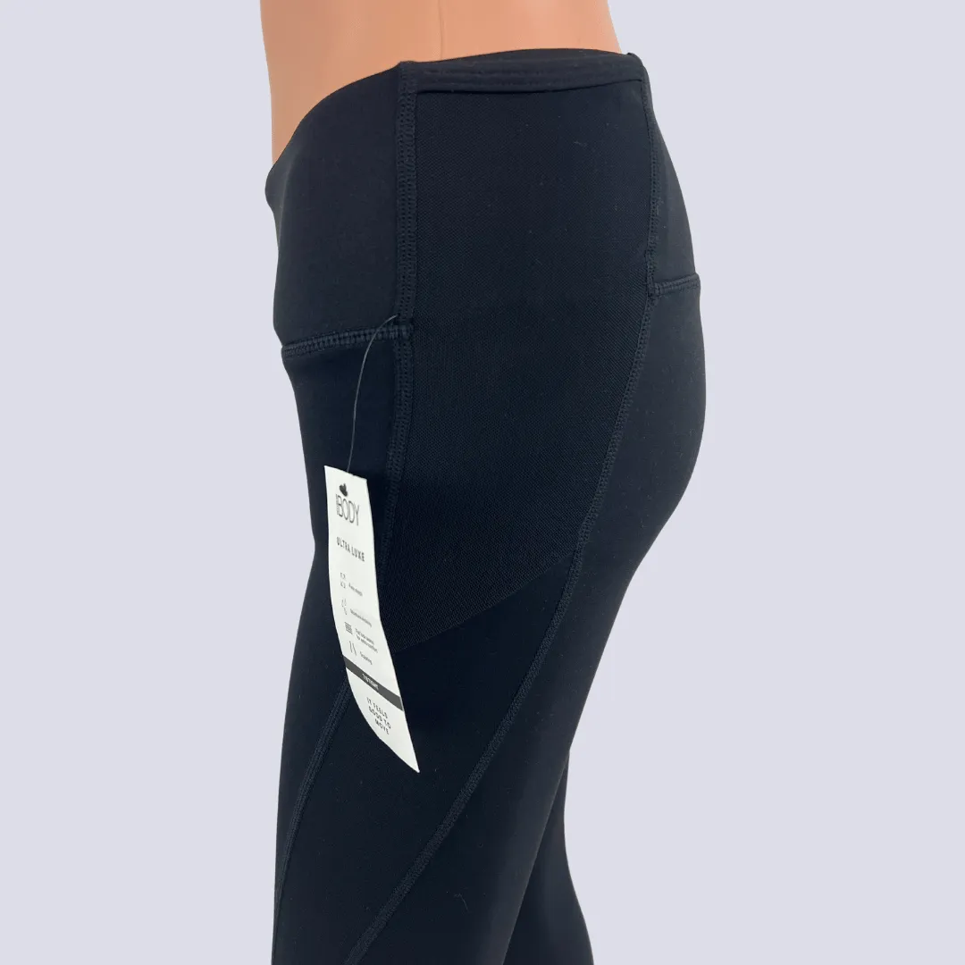 Cotton On Ultra Luxe Mesh Panel 7/8 Tight Black Small