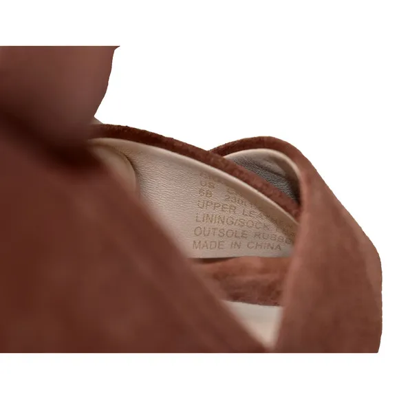 D0 NIB KATE SPADE Grace Dark Tawny Split Suede Platform Sandal Shoes Size 6 B