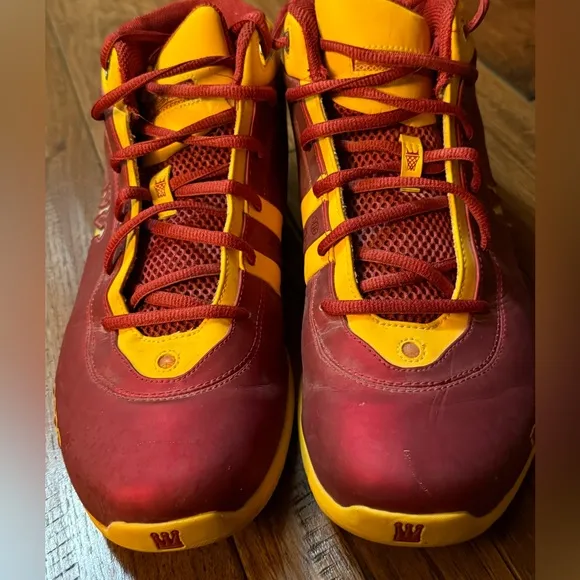 Dada‎ Baller Supreme Burgundy Gold Men Sneakers Shoes Size 13