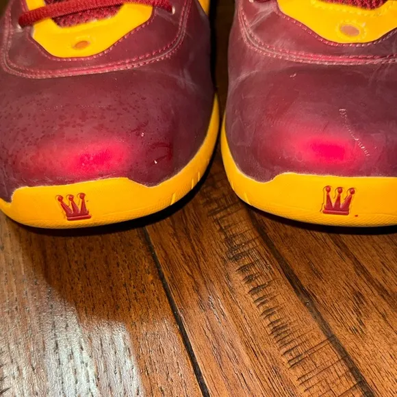Dada‎ Baller Supreme Burgundy Gold Men Sneakers Shoes Size 13