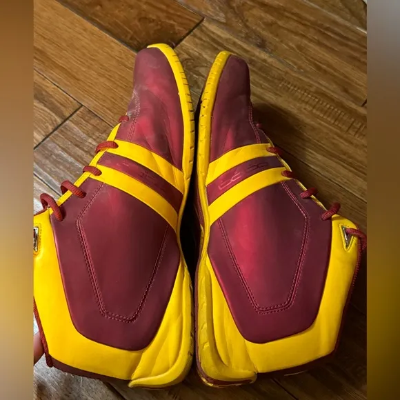 Dada‎ Baller Supreme Burgundy Gold Men Sneakers Shoes Size 13