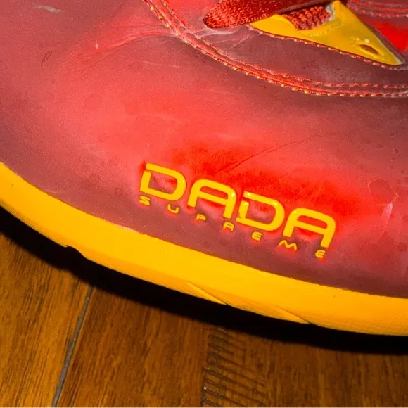 Dada‎ Baller Supreme Burgundy Gold Men Sneakers Shoes Size 13