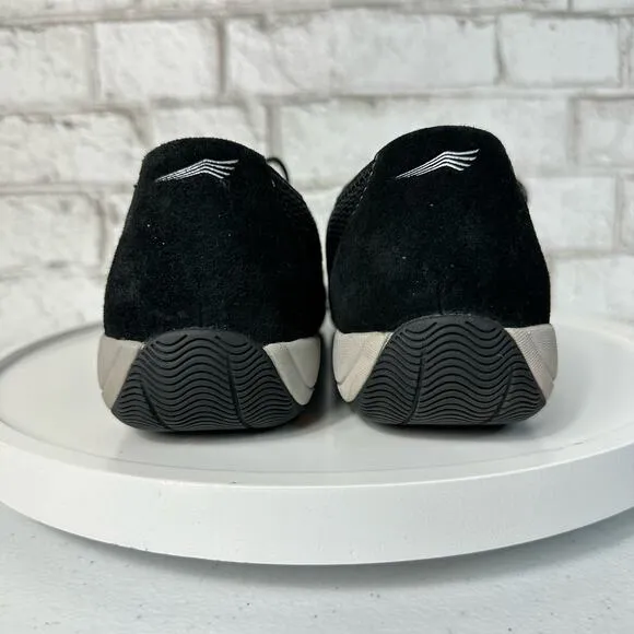 Dansko Sneakers Holland Suede Leather Slip On Shoes Bungee Comfy Black 40 9.5