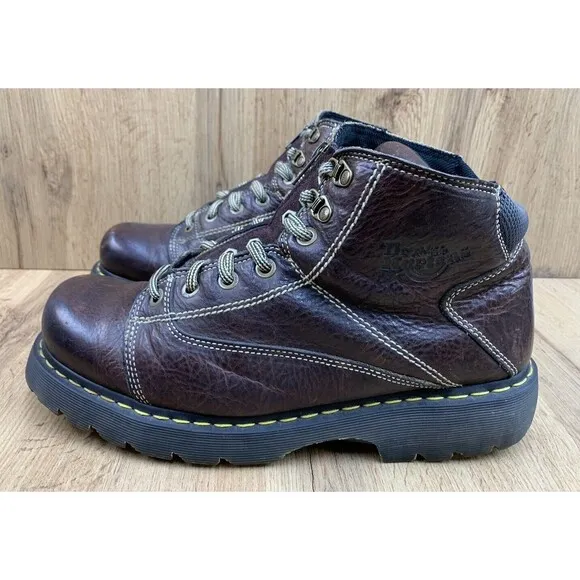 Doc Dr Martens Lace In Front Zip Leather Ankle Boots Men’s Size 13 M Brown 8A07