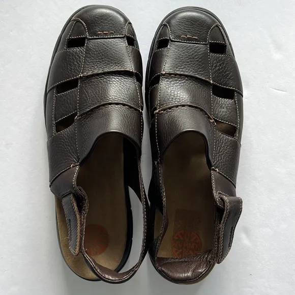 DUNHAM Monterey Fisherman Sandal Shoe 15 4E Extra‎ Wide Pebbled Leather Outdoor