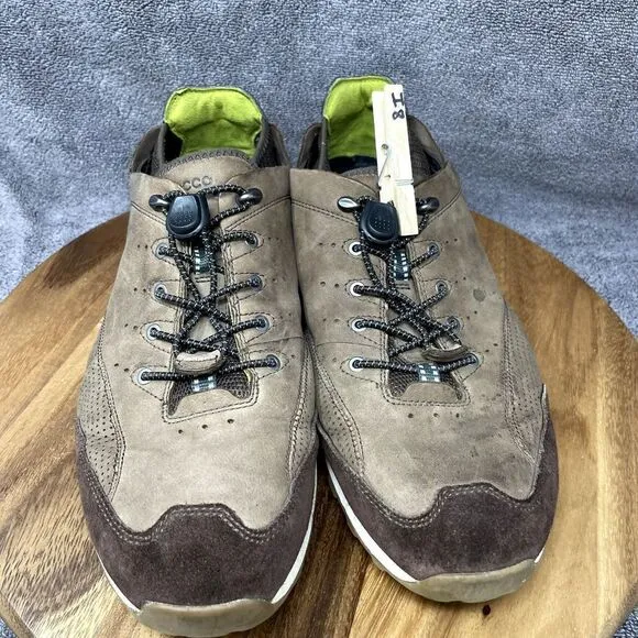 ECCO Espinho Speed Lace Hiking Shoes Sneakers Mens US 12-12.5 EUR 46 Tan Leather
