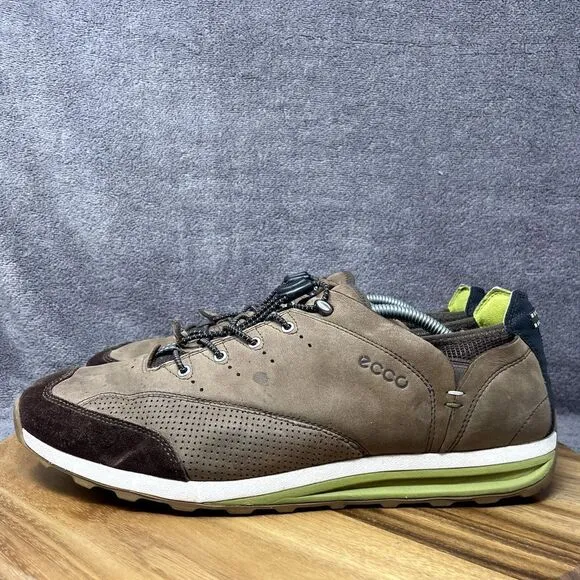 ECCO Espinho Speed Lace Hiking Shoes Sneakers Mens US 12-12.5 EUR 46 Tan Leather