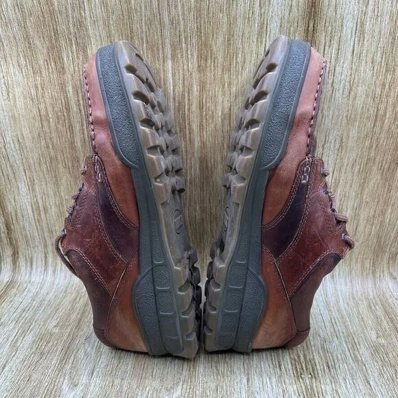 Ecco Track 25 Goretex Men's Size 12 EU 46 Brown Low Top Moc‎ Toe Shoes Leather
