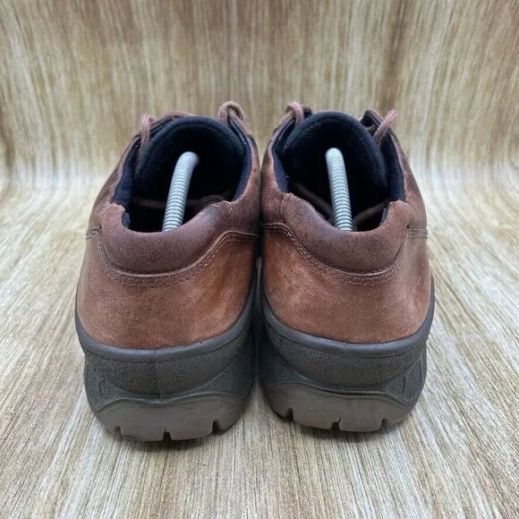 Ecco Track 25 Goretex Men's Size 12 EU 46 Brown Low Top Moc‎ Toe Shoes Leather