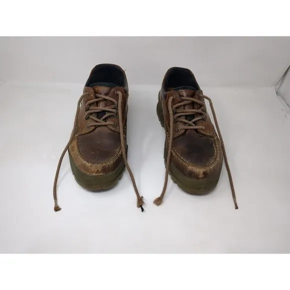 Ecco Track 25 Low Brown‎ Leather GoreTex Moc Toe Shoes Mens Size 42 US 8-8.5