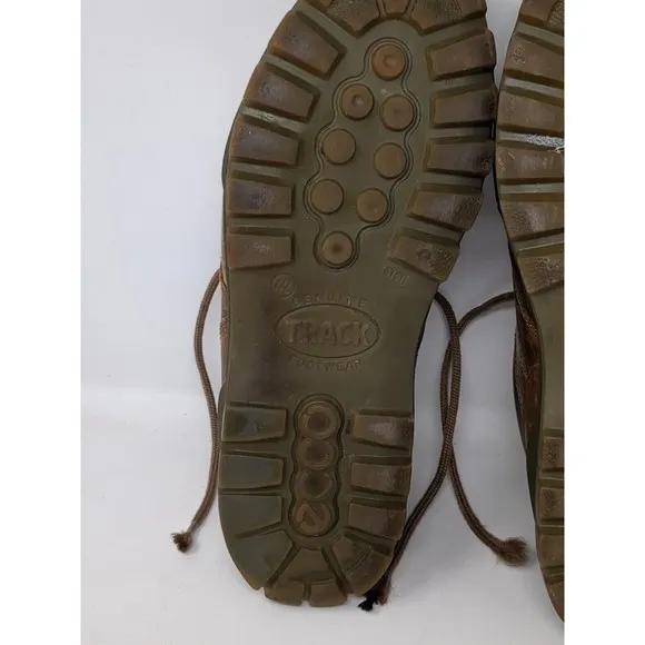 Ecco Track 25 Low Brown‎ Leather GoreTex Moc Toe Shoes Mens Size 42 US 8-8.5