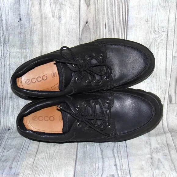 ECCO Track Gore-Tex Black Leather Shoes Mens Size 12-12.5 (EU 46)