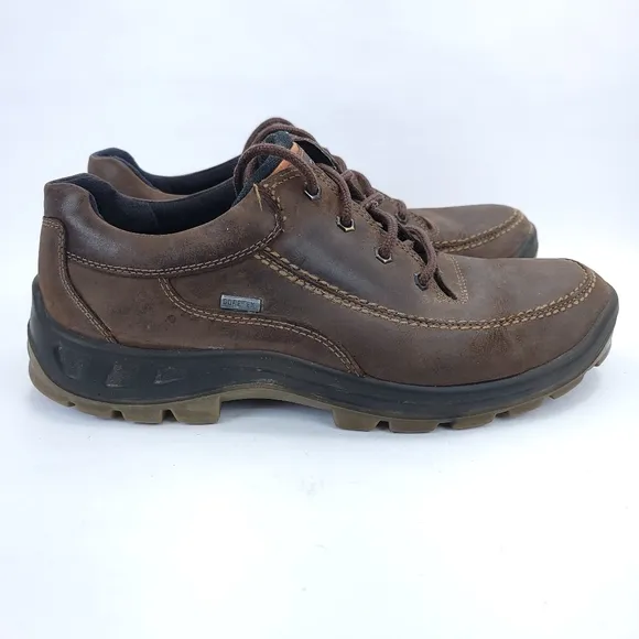 ECCO 'Track IV Low' Boots  Men's Shoes Size 11 EU 45 Brown Leather Gore-Tex