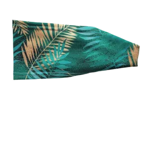 Emerald & Gold Palm Headband | Bay Bands