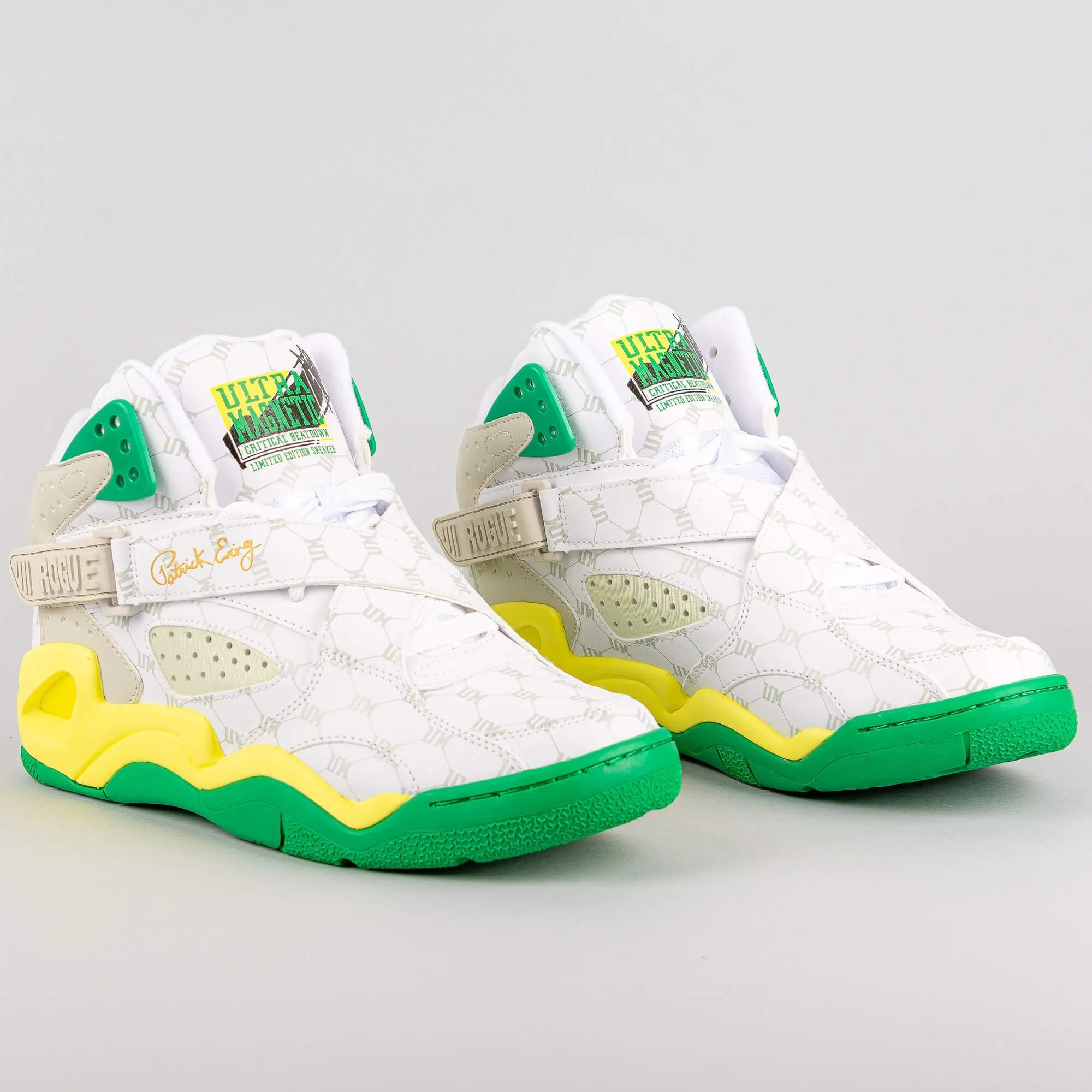 Ewing Athletics ROGUE x UltraMagnetic MCs “Critical Beatdown” White/Green/Yellow