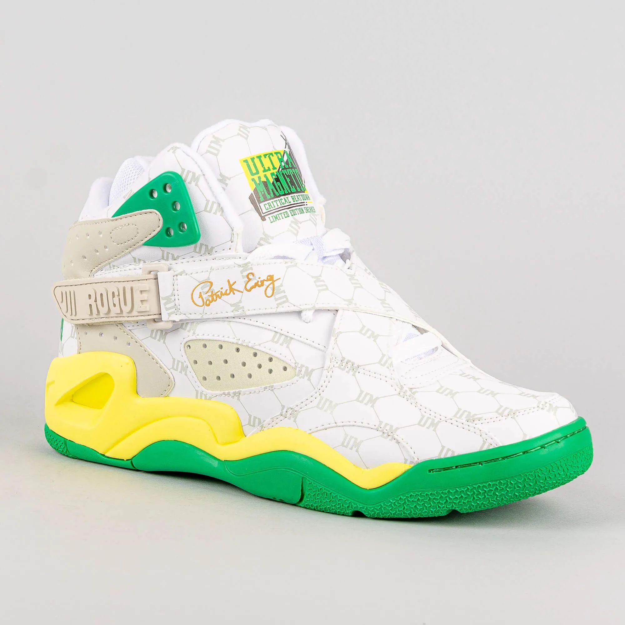 Ewing Athletics ROGUE x UltraMagnetic MCs “Critical Beatdown” White/Green/Yellow