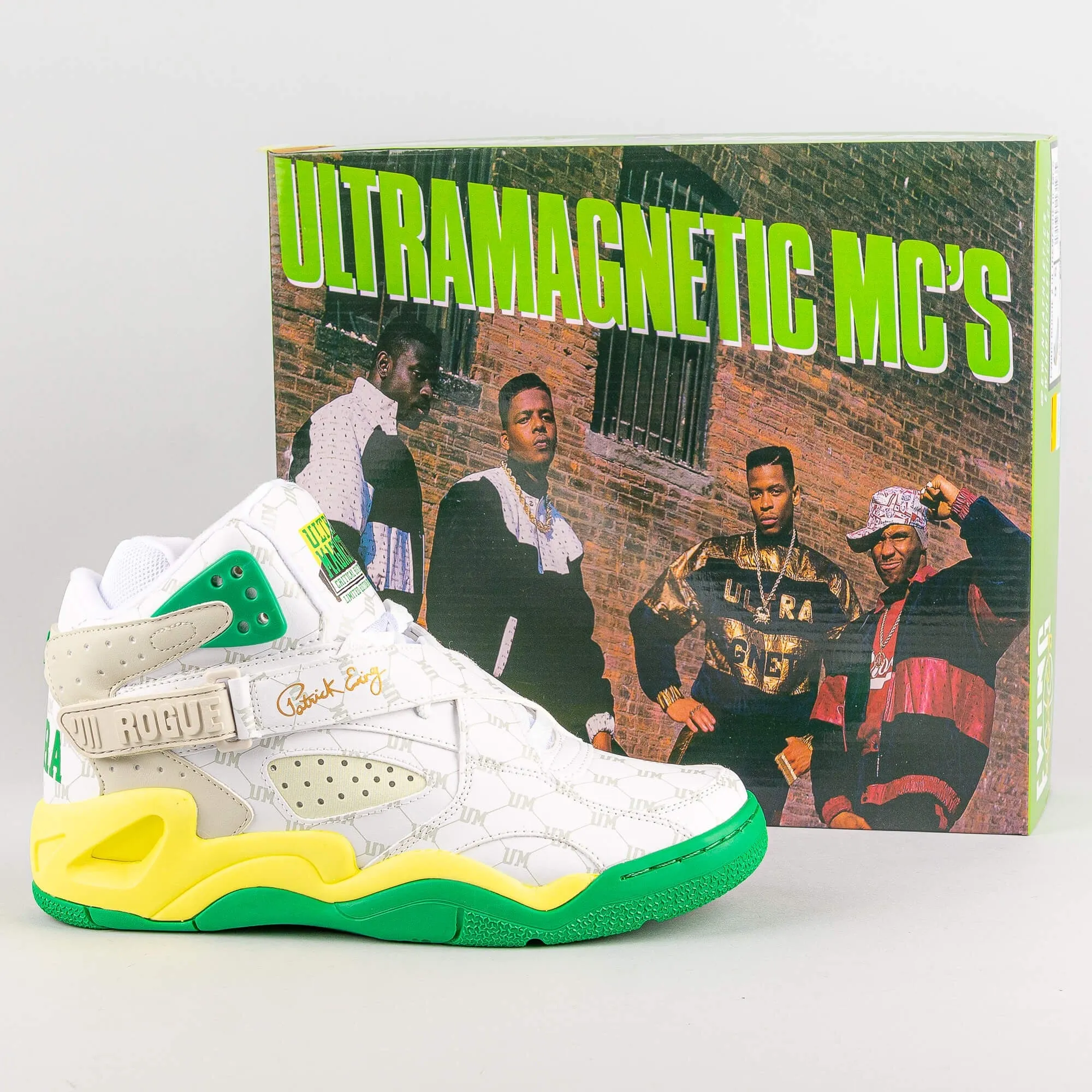 Ewing Athletics ROGUE x UltraMagnetic MCs “Critical Beatdown” White/Green/Yellow
