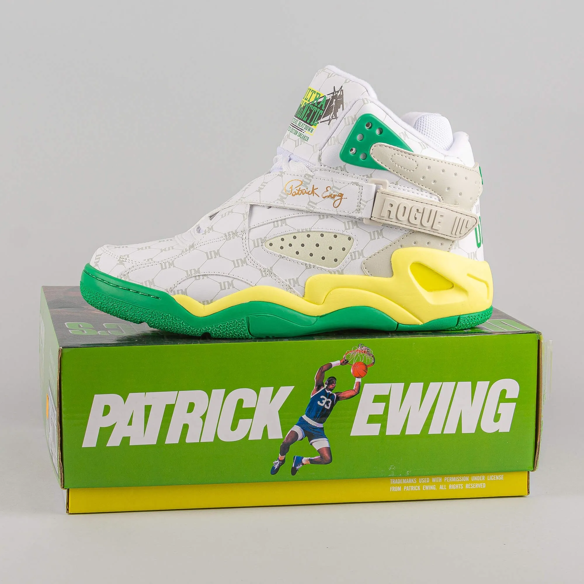 Ewing Athletics ROGUE x UltraMagnetic MCs “Critical Beatdown” White/Green/Yellow