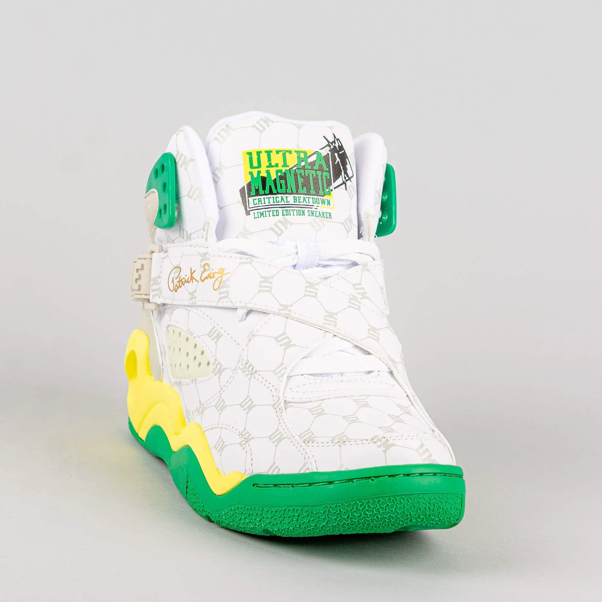 Ewing Athletics ROGUE x UltraMagnetic MCs “Critical Beatdown” White/Green/Yellow
