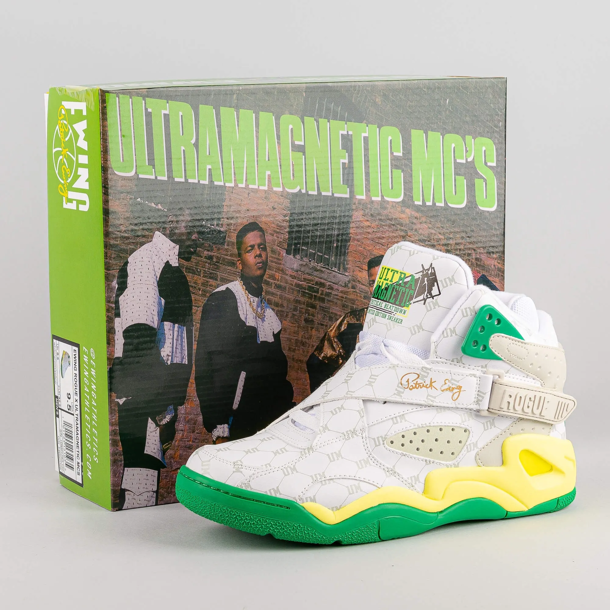 Ewing Athletics ROGUE x UltraMagnetic MCs “Critical Beatdown” White/Green/Yellow