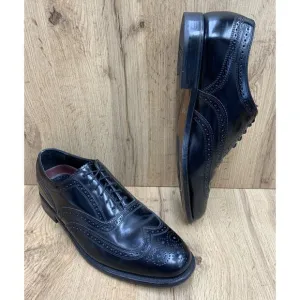 FLORSHEIM Men's Shoes Full Brogue Wingtip Oxfords Black Leather Size 10D