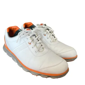 FootJoy DryJoys 53649 Tour White Leather Orange Spikeless Golf Shoes Mens Size 9