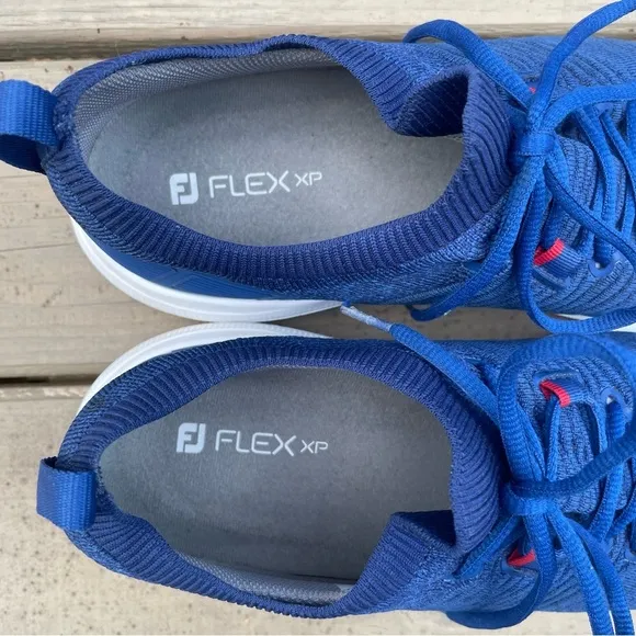 FootJoy FJ Flex XP waterproof blue spikeless golf shoes size 11.5 M