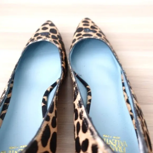 FRANCES VALENTINE Shoes 7 Sandals Leopard Pump Heels Pointed Court Elizabeth