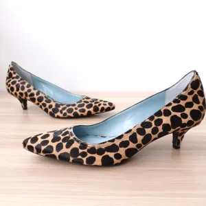 FRANCES VALENTINE Shoes 7 Sandals Leopard Pump Heels Pointed Court Elizabeth