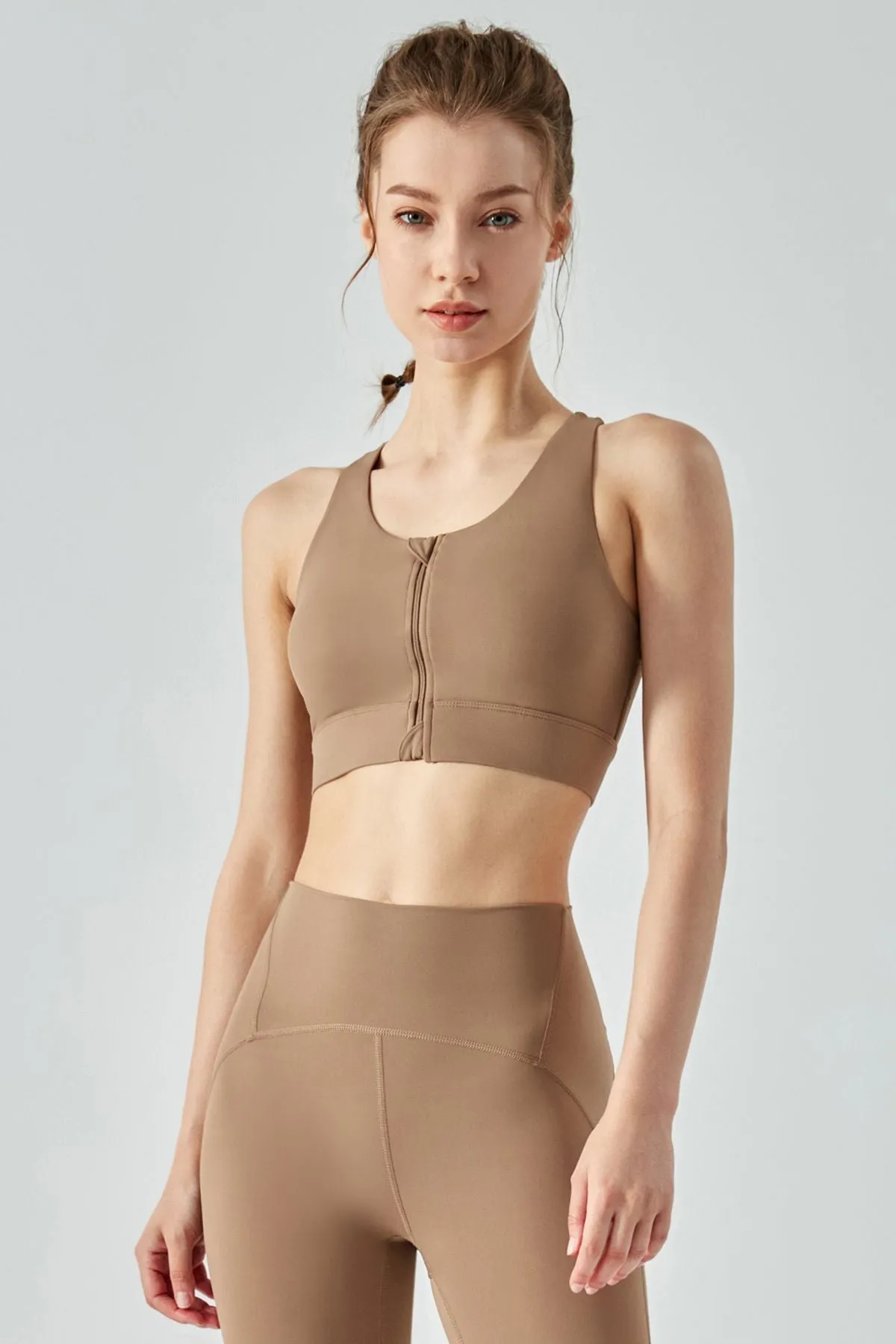 Front Closure Sports Bra & Leggings Activewear Set