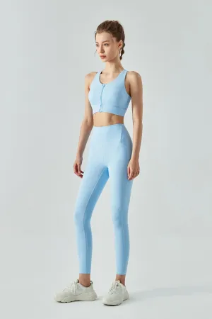 Front Closure Sports Bra & Leggings Activewear Set