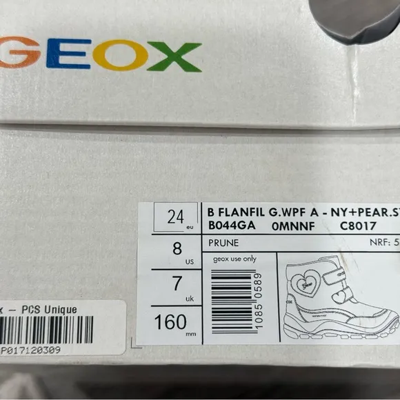 Geox Kids' Purple Heart Shoes