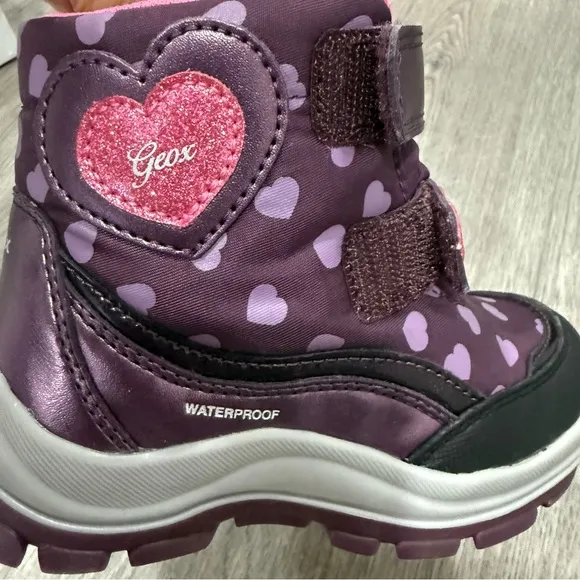 Geox Kids' Purple Heart Shoes