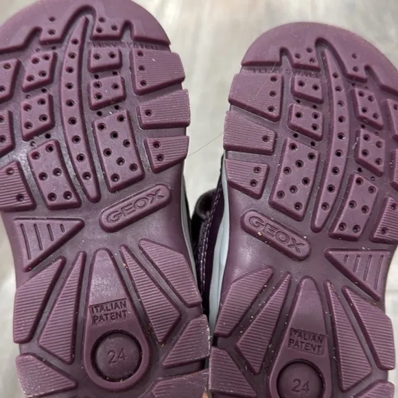 Geox Kids' Purple Heart Shoes