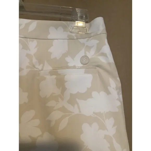 G/FORE Tonal Floral Women's Skort Size 4 Tan Golf NWT MSRP $145