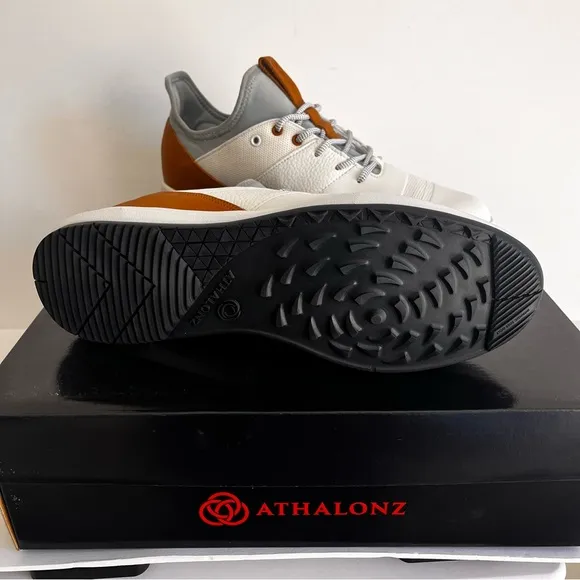 Golf Shoes Athalonz EnVe White/Tan US 11.5  Men's Spikeless Sole NIB