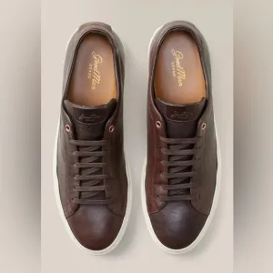 GOOD MAN BRAND EDGE COURT SHOES MENS  LEATHER SNEAKERS SIZE 17 $228 Brown NIB