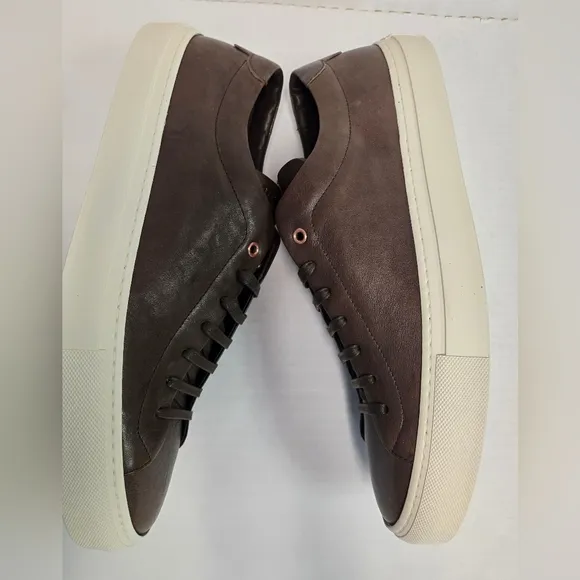 GOOD MAN BRAND EDGE COURT SHOES MENS  LEATHER SNEAKERS SIZE 17 $228 Brown NIB