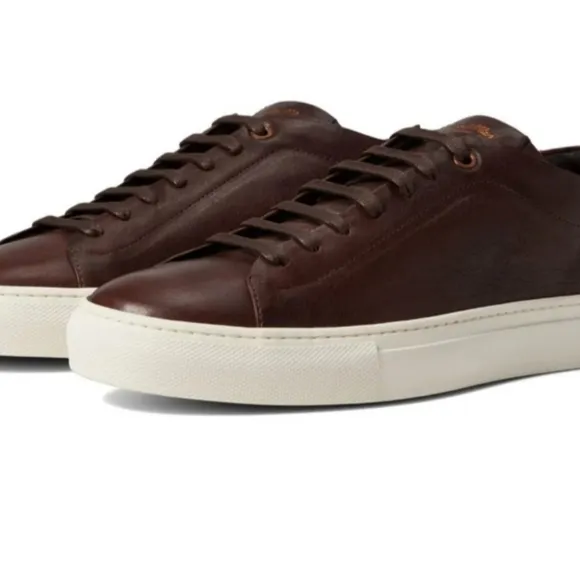 GOOD MAN BRAND EDGE COURT SHOES MENS  LEATHER SNEAKERS SIZE 17 $228 Brown NIB