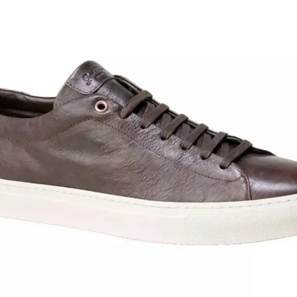 GOOD MAN BRAND EDGE COURT SHOES MENS  LEATHER SNEAKERS SIZE 17 $228 Brown NIB