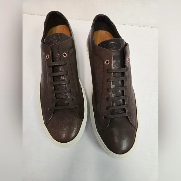GOOD MAN BRAND EDGE COURT SHOES MENS  LEATHER SNEAKERS SIZE 17 $228 Brown NIB